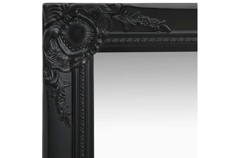 Väggspegel barockstil 60x60 cm svart - Svart - Inredning - Speglar - Väggspegel