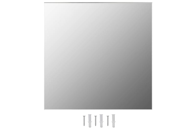Väggspegel fyrkantig 60x60 cm glas - Silver - Väggspegel - Hallspegel