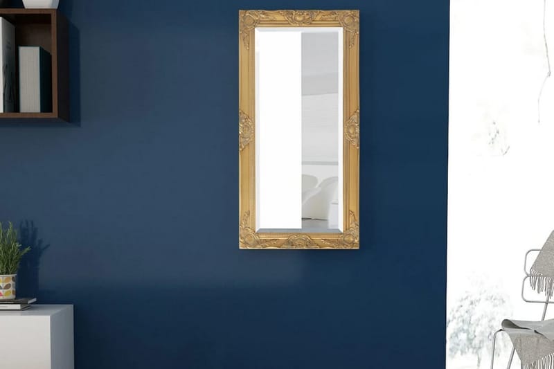 Väggspegel i barockstil 100x50 cm guld - Guld - Inredning - Speglar - Väggspegel