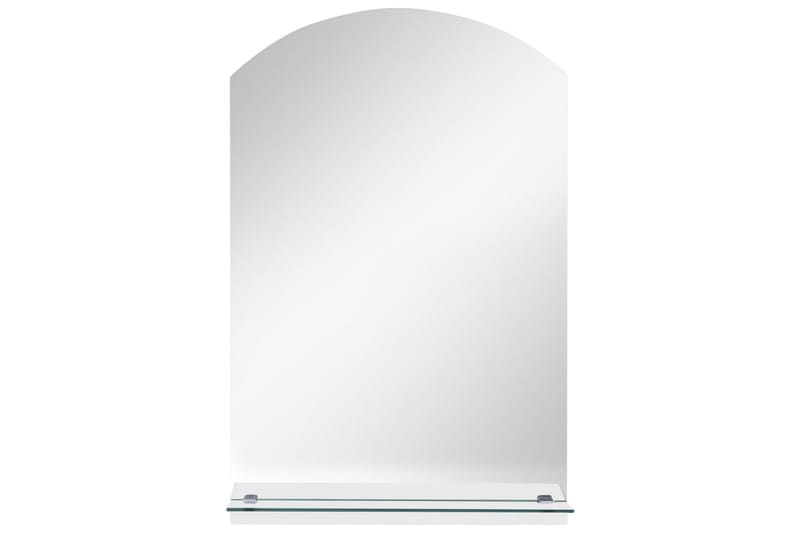 Väggspegel med hylla 20x40 cm härdat glas - Silver - Inredning - Speglar - Väggspegel