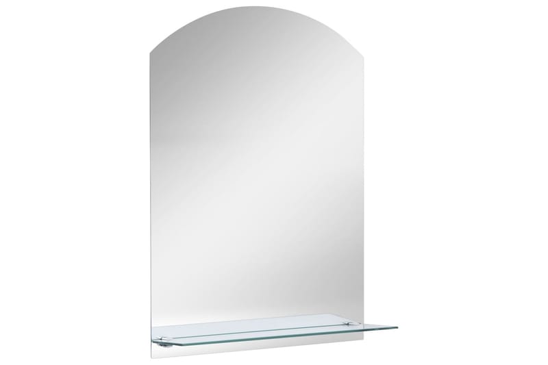 Väggspegel med hylla 20x40 cm härdat glas - Silver - Inredning - Speglar - Väggspegel