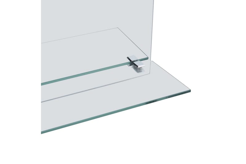 Väggspegel med hylla 20x40 cm härdat glas - Silver - Inredning - Speglar - Väggspegel