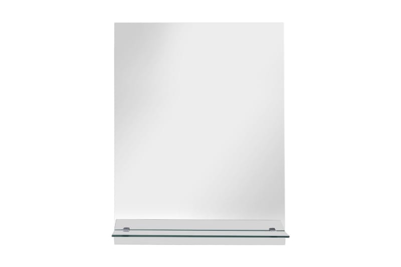 Väggspegel med hylla 20x40 cm härdat glas - Silver - Inredning - Speglar - Väggspegel