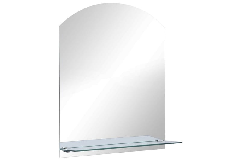Väggspegel med hylla 30x50 cm härdat glas - Silver - Inredning - Speglar - Väggspegel