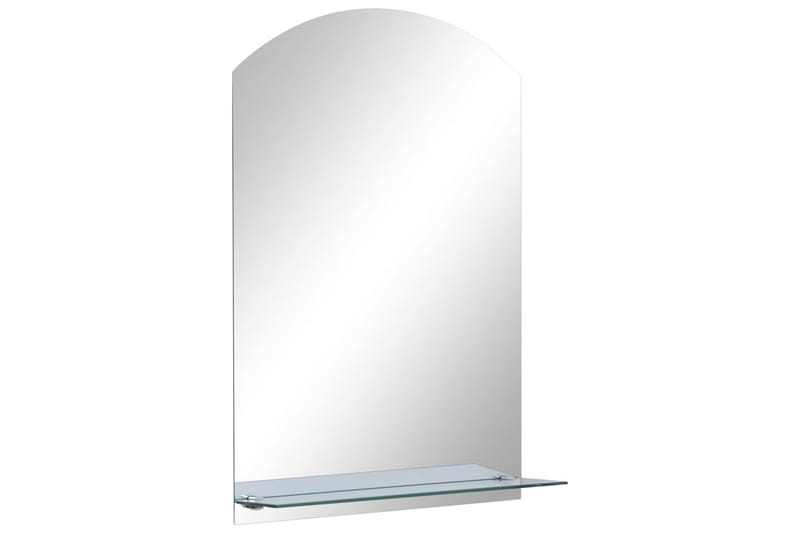 Väggspegel med hylla 40x60 cm härdat glas - Silver - Inredning - Speglar - Väggspegel