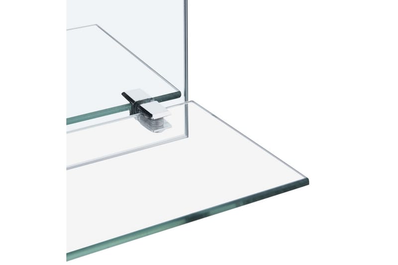 Väggspegel med hylla 40x60 cm härdat glas - Silver - Inredning - Speglar - Väggspegel