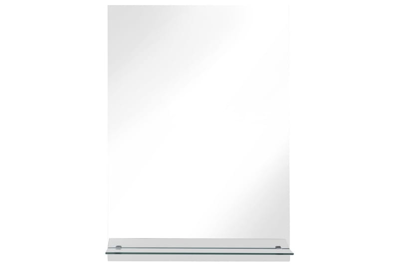 Väggspegel med hylla 40x60 cm härdat glas - Silver - Inredning - Speglar - Väggspegel