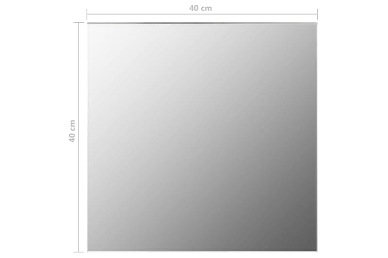 Väggspegel med LED-belysning fyrkantig - Silver - Inredning - Speglar - Väggspegel