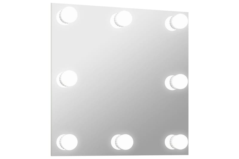 Väggspegel med LED-belysning fyrkantig - Silver - Inredning - Speglar - Väggspegel