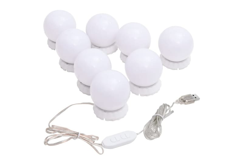 Väggspegel med LED-belysning rund - Silver - Inredning - Speglar - Väggspegel