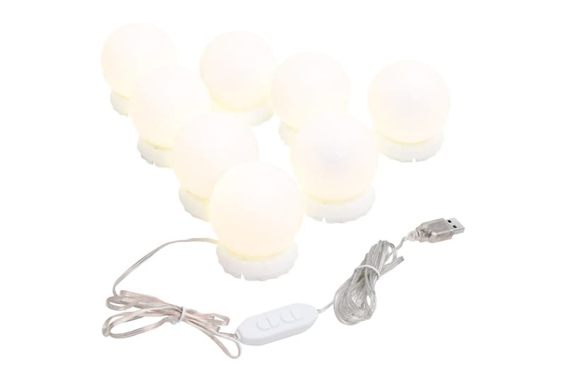 Väggspegel med LED-belysning rund - Silver - Inredning - Speglar - Väggspegel