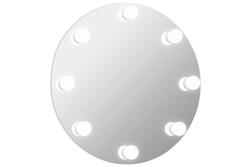 Väggspegel med LED-belysning rund - Silver - Inredning - Speglar - Väggspegel