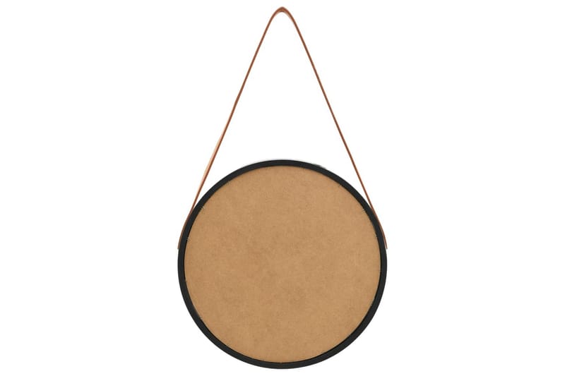 Väggspegel med rem 40 cm svart - Svart - Inredning - Speglar - Väggspegel