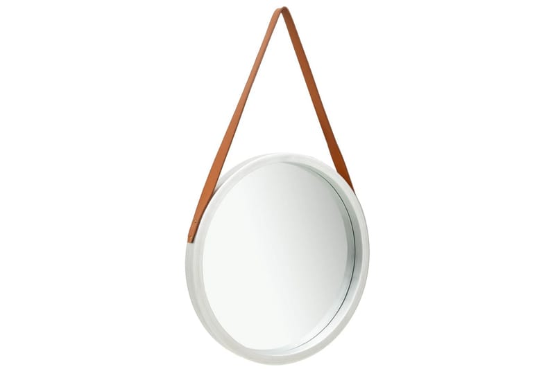 Väggspegel med rem 50 cm silver - Silver - Inredning - Speglar - Väggspegel