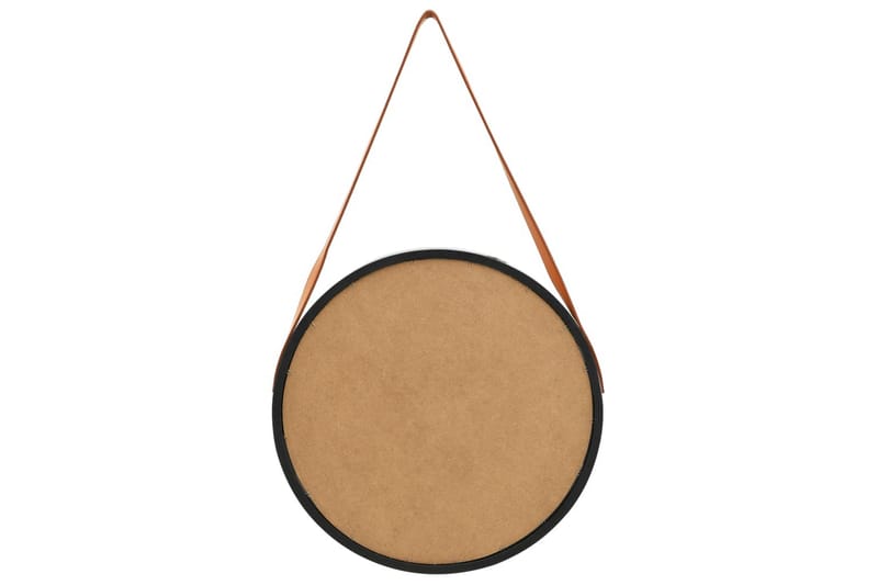 Väggspegel med rem 50 cm svart - Svart - Inredning - Speglar - Väggspegel