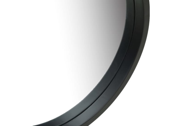Väggspegel med rem 50 cm svart - Svart - Väggspegel - Hallspegel
