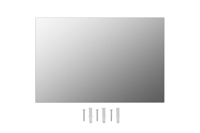 Väggspegel rektangulär 60x40 cm glas - Silver - Väggspegel - Hallspegel