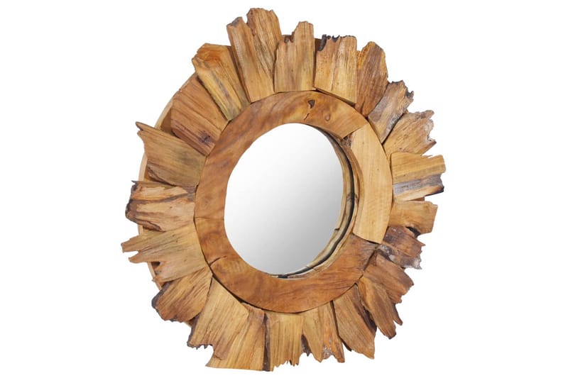 Väggspegel rund 40 cm teak - Brun - Inredning - Speglar - Väggspegel