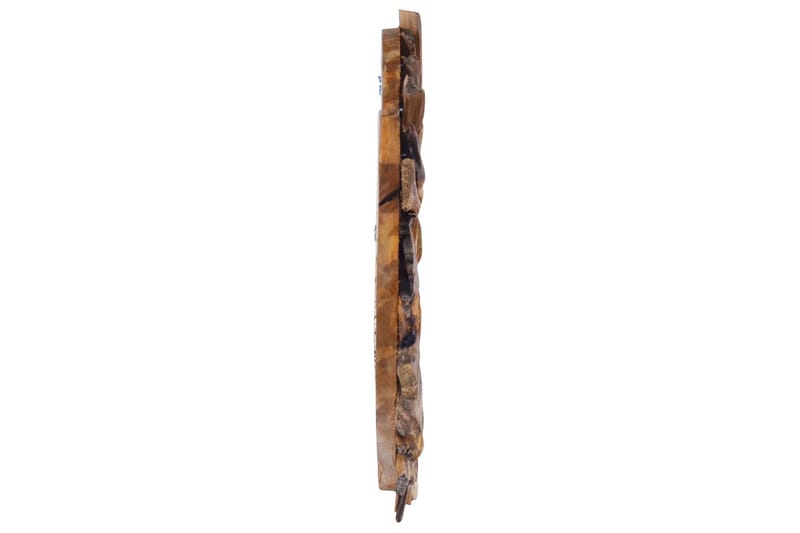 Väggspegel rund 40 cm teak - Brun - Inredning - Speglar - Väggspegel
