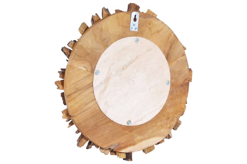 Väggspegel rund 40 cm teak - Brun - Inredning - Speglar - Väggspegel