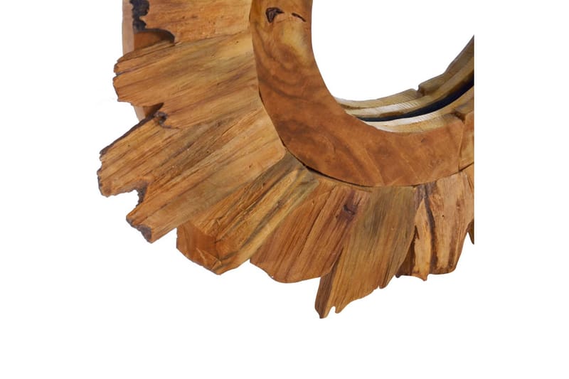 Väggspegel rund 40 cm teak - Brun - Inredning - Speglar - Väggspegel