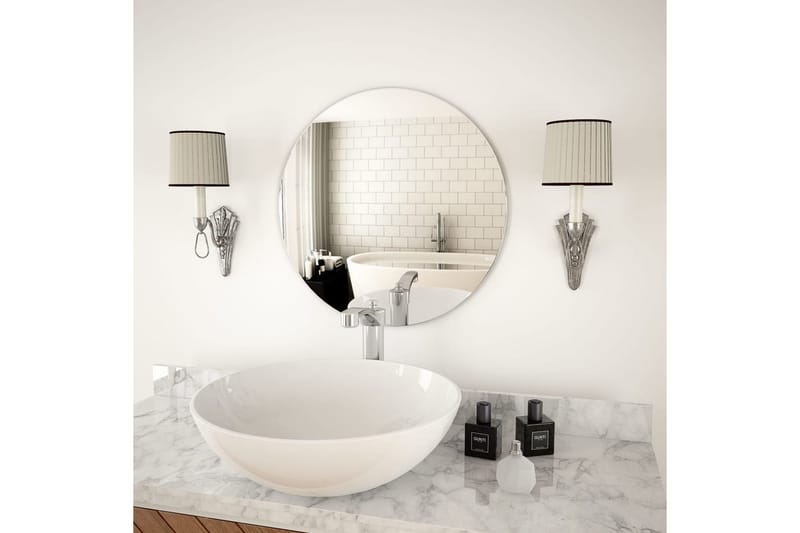Väggspegel rund 50 cm glas - Silver - Inredning - Speglar - Väggspegel