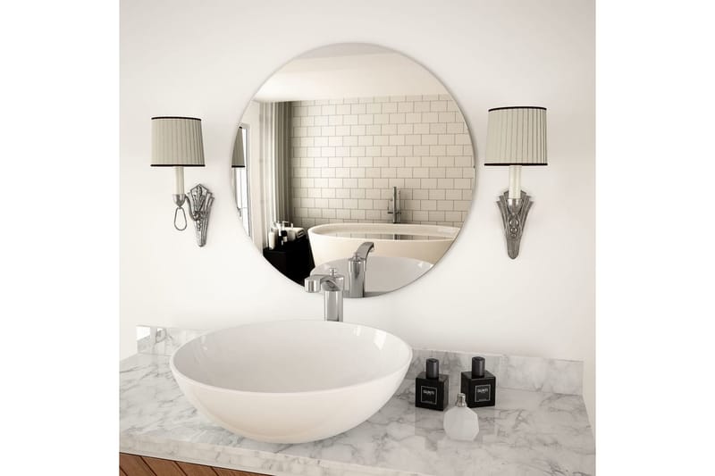 Väggspegel rund 60 cm glas - Silver - Inredning - Speglar - Väggspegel