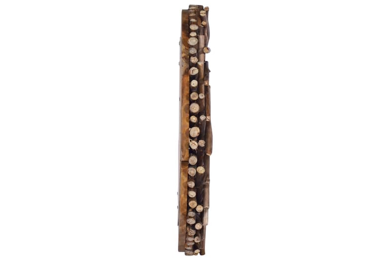 Väggspegel rund 60 cm teak - Brun - Inredning - Speglar - Väggspegel