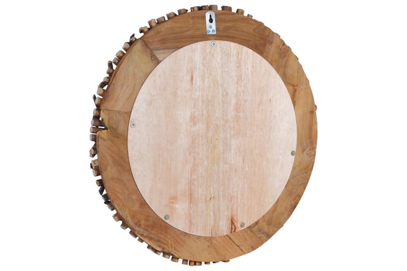 Väggspegel rund 60 cm teak - Brun - Inredning - Speglar - Väggspegel