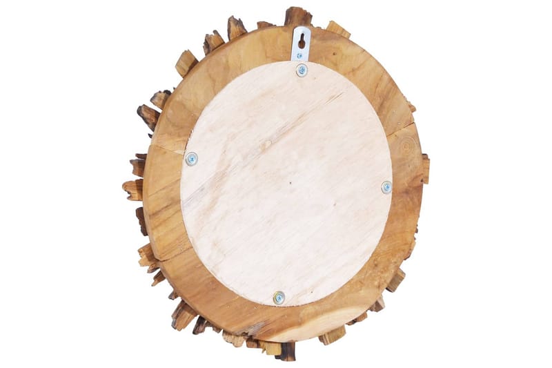 Väggspegel rund 60 cm teak - Brun - Inredning - Speglar - Väggspegel