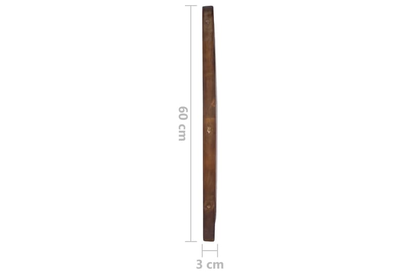 Väggspegel rund 60 cm teak - Brun - Inredning - Speglar - Väggspegel