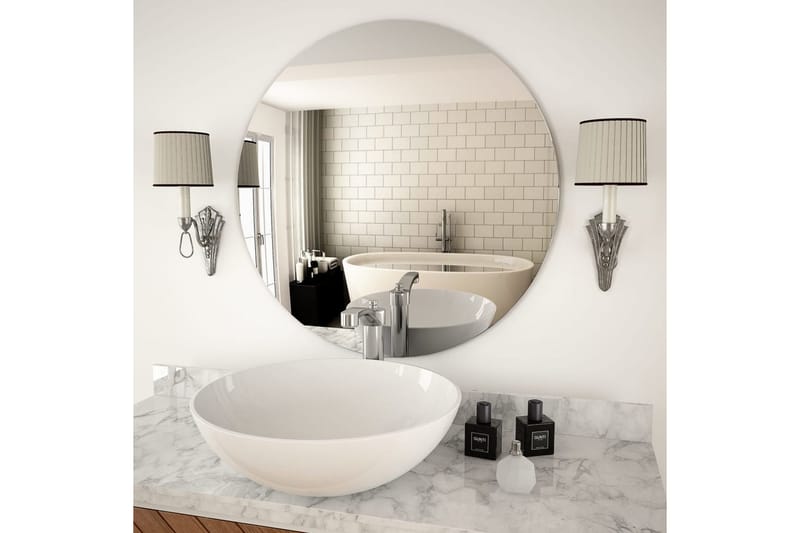 Väggspegel rund 70 cm glas - Silver - Inredning - Speglar - Väggspegel