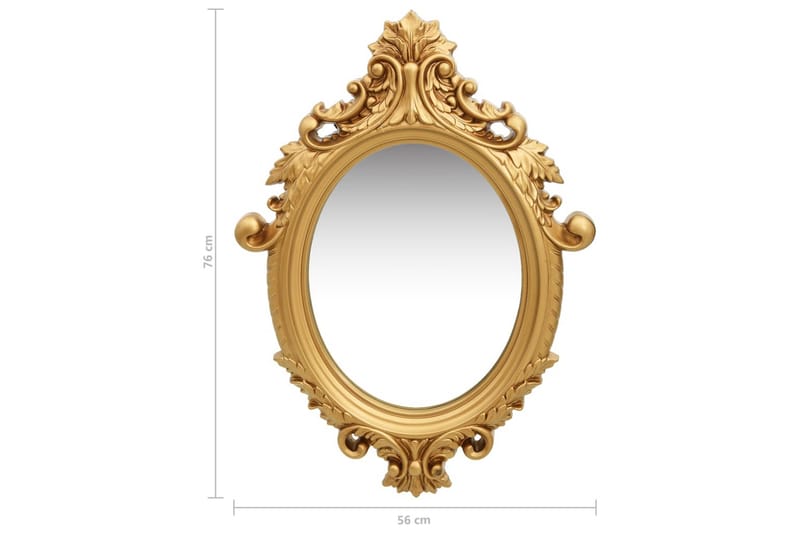 Väggspegel slottsstil 56x76 cm guld - Guld - Inredning - Speglar - Väggspegel