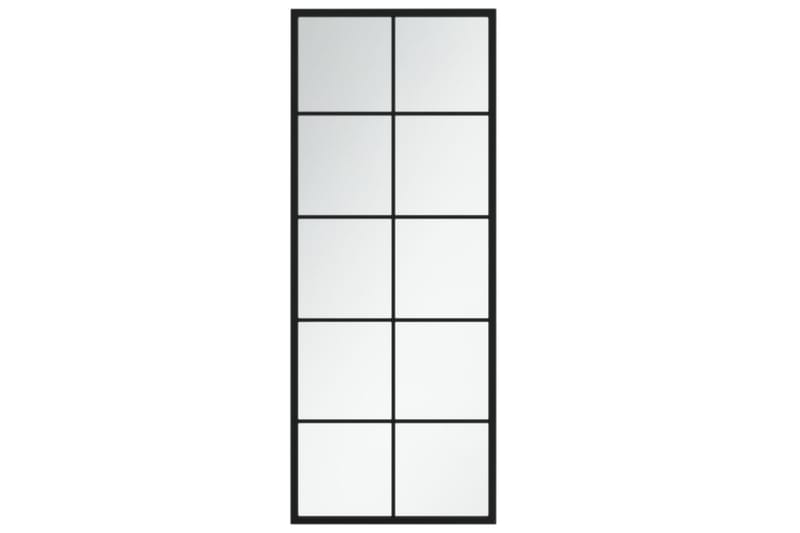 Väggspegel svart 100x40 cm metall - Svart - Inredning - Speglar - Väggspegel
