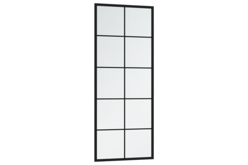 Väggspegel svart 100x40 cm metall - Svart - Inredning - Speglar - Väggspegel