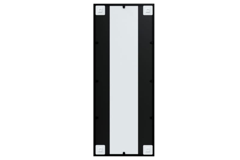 Väggspegel svart 100x40 cm metall - Svart - Väggspegel - Hallspegel