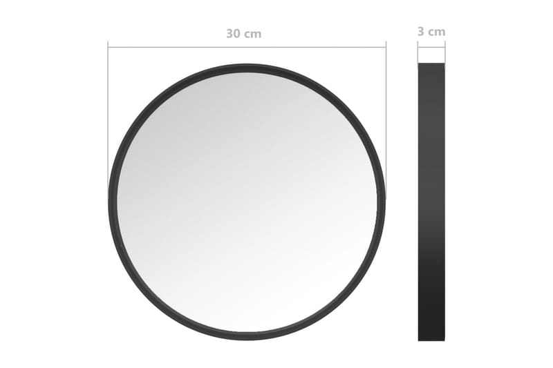 Väggspegel svart 30 cm - Svart - Inredning - Speglar - Väggspegel