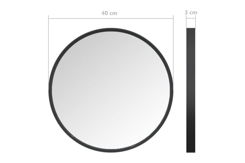 Väggspegel svart 40 cm - Svart - Inredning - Speglar - Väggspegel