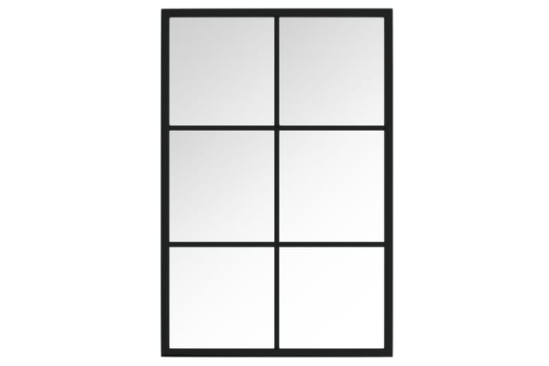 Väggspegel svart 60x40 cm metall - Svart - Inredning - Speglar - Väggspegel