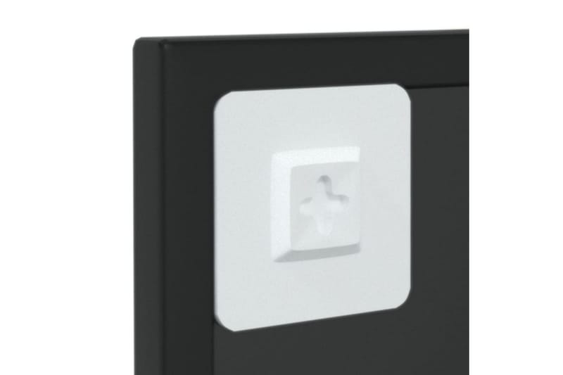 Väggspegel svart 60x40 cm metall - Svart - Väggspegel - Hallspegel