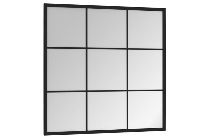 Väggspegel svart 60x60 cm metall - Svart - Inredning - Speglar - Väggspegel