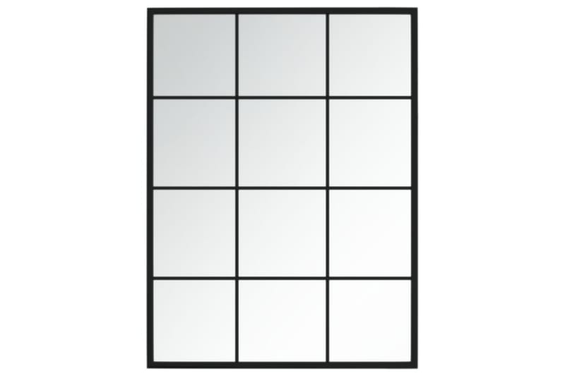 Väggspegel svart 80x60 cm metall - Svart - Inredning - Speglar - Väggspegel