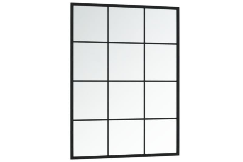 Väggspegel svart 80x60 cm metall - Svart - Inredning - Speglar - Väggspegel