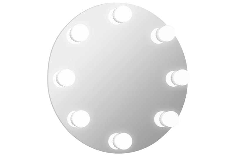 Väggspegel utan ram LED-belysning rund - Silver - Väggspegel - Hallspegel
