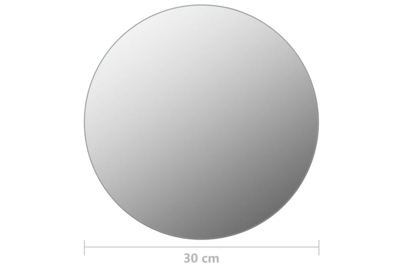 Väggspegel utan ram LED-belysning rund - Silver - Väggspegel - Hallspegel