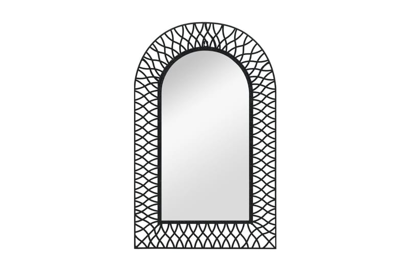 Väggspegel välvd 50x80 cm svart - Svart - Väggspegel - Hallspegel