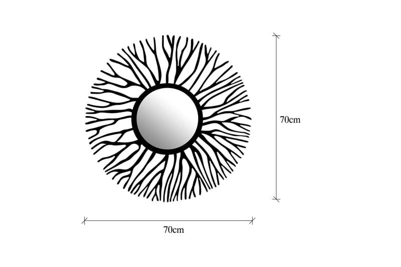 Vein Spegel - Svart - Inredning - Speglar - Väggspegel