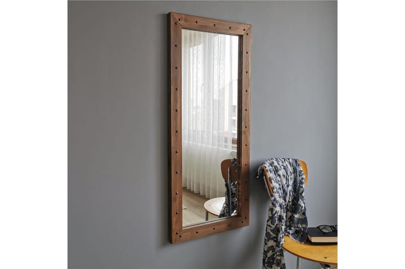 Vespi Dekorationsspegel 50 cm - Valnöt - Väggspegel - Hallspegel