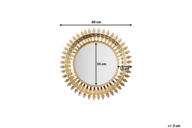 Vorey Spegel 60 cm - Guld - Inredning - Speglar - Väggspegel