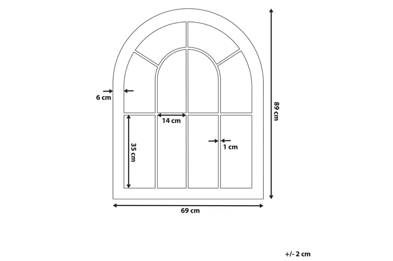 Yosiyah Spegel 69x88 cm - Beige - Inredning - Speglar - Väggspegel